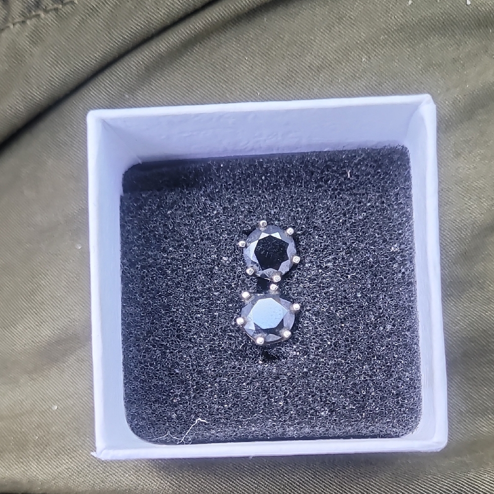 Elegant Black Stud Earrings